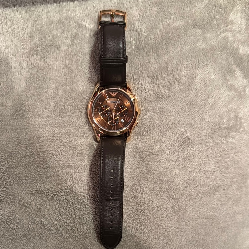 Emporio Armani Rose Gold Chronograph Watch - Picture 4 of 8